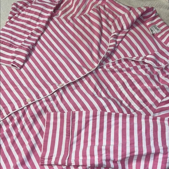 J. Crew Pink and White Striped Pajama Set. Size 2X - Picture 5 of 16